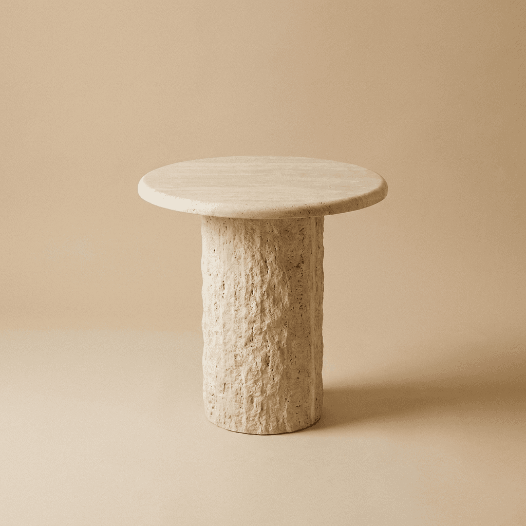 Pebble Travertine Side Table
